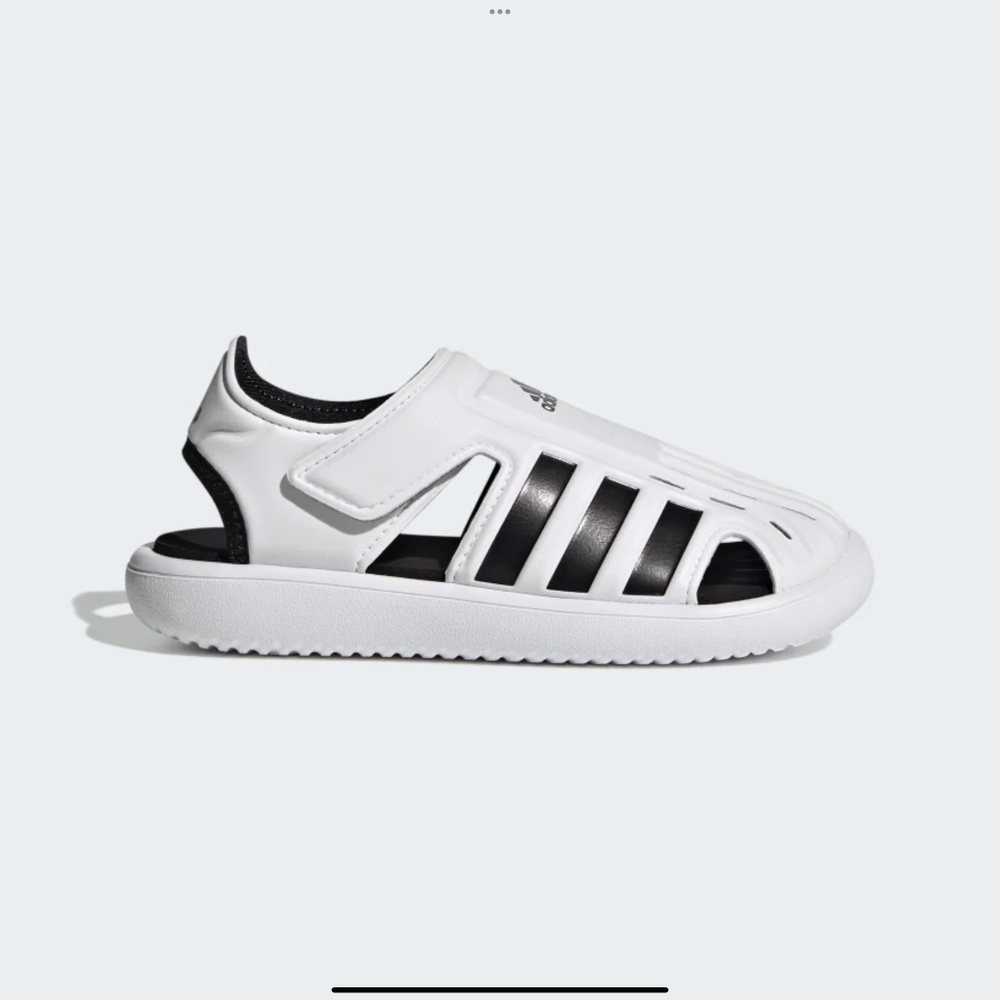 Adidas WATER SANDALS Toddler Black & White Size 5K NEW